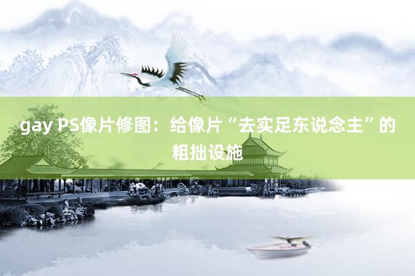 gay PS像片修图：给像片“去实足东说念主”的粗拙设施